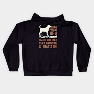 Funny Bloodhound Dog Kids Hoodie